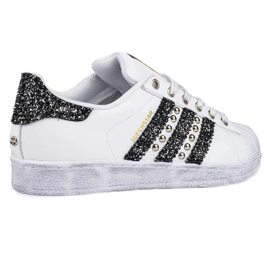 Adidas Superstar Borchie e Glitter Nero | Spedizione GRATIS 24h