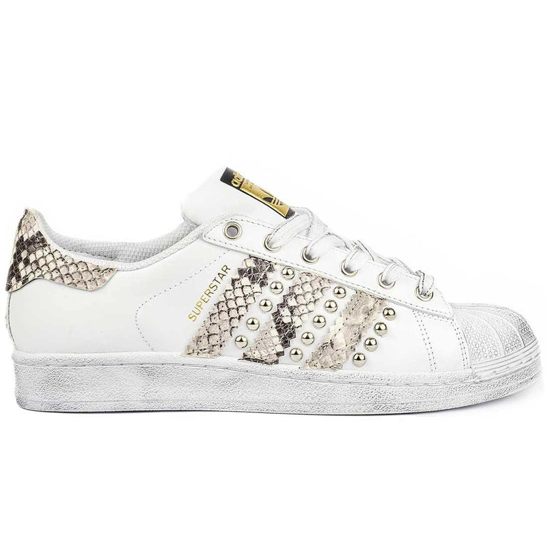 adidas superstar nere pitonate