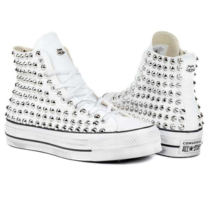 converse bianche alte platform opinioni