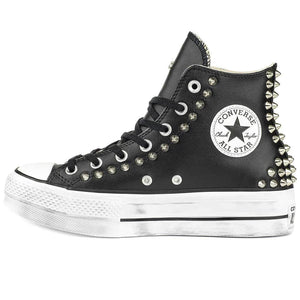 converse all star nere pelle
