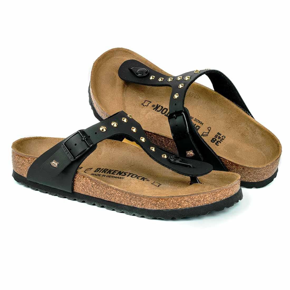 birkenstock nere borchie