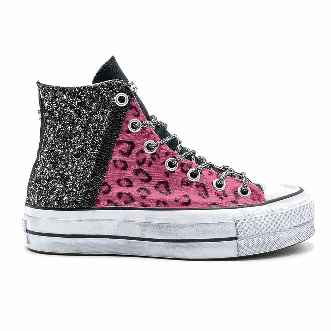 All Star Platform Leopardate Rosa 