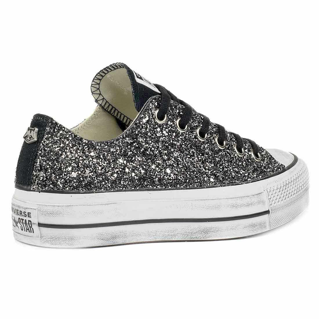 converse con zeppa brillantini