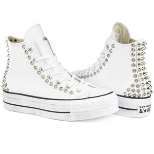 converse zeppa bianche 80