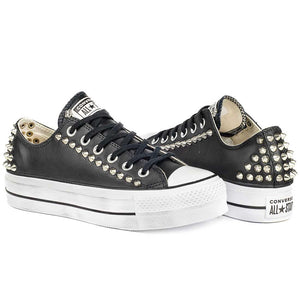 converse pelle platform