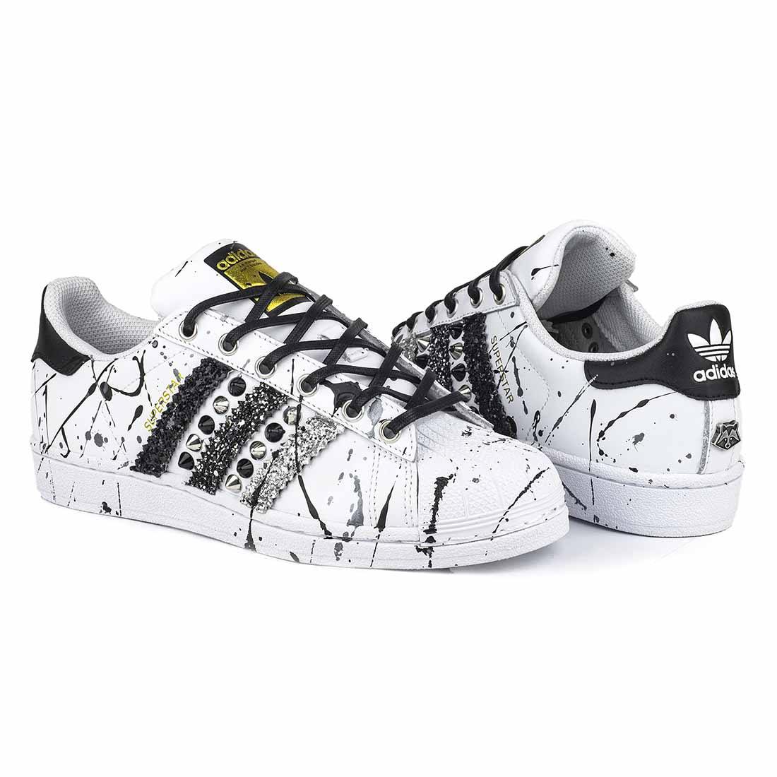 adidas superstar glitter nere