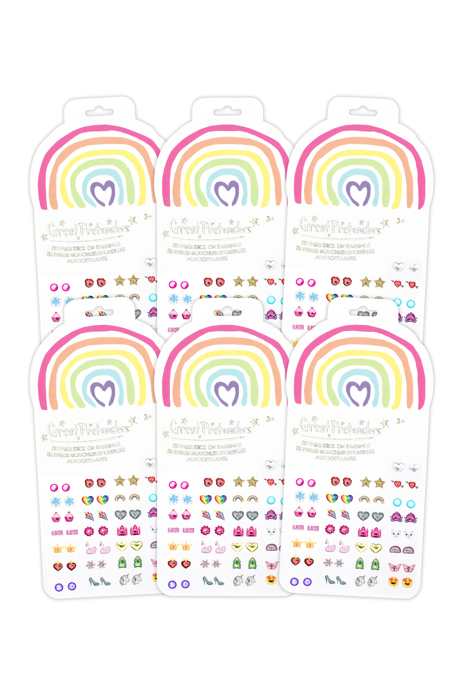 Holiday Sticker Earrings, 30 Pairs - The Toy Box Hanover