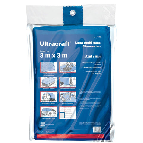 Lona de Uso Rudo Medida 3 M X 3 M - Lona Impermeable Calibre 18 oz