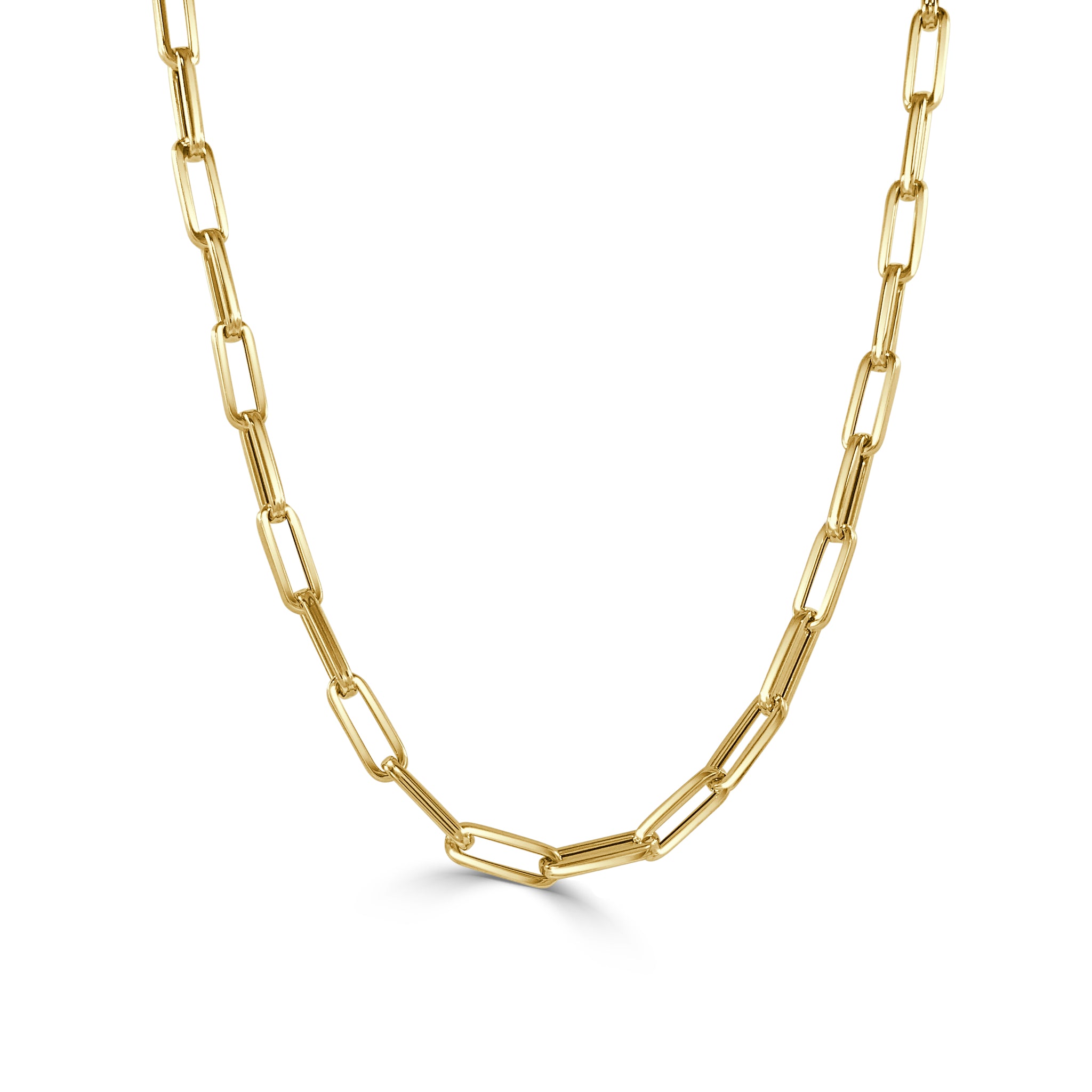 14k Gold Paperclip Link Necklace – Sabrina Design
