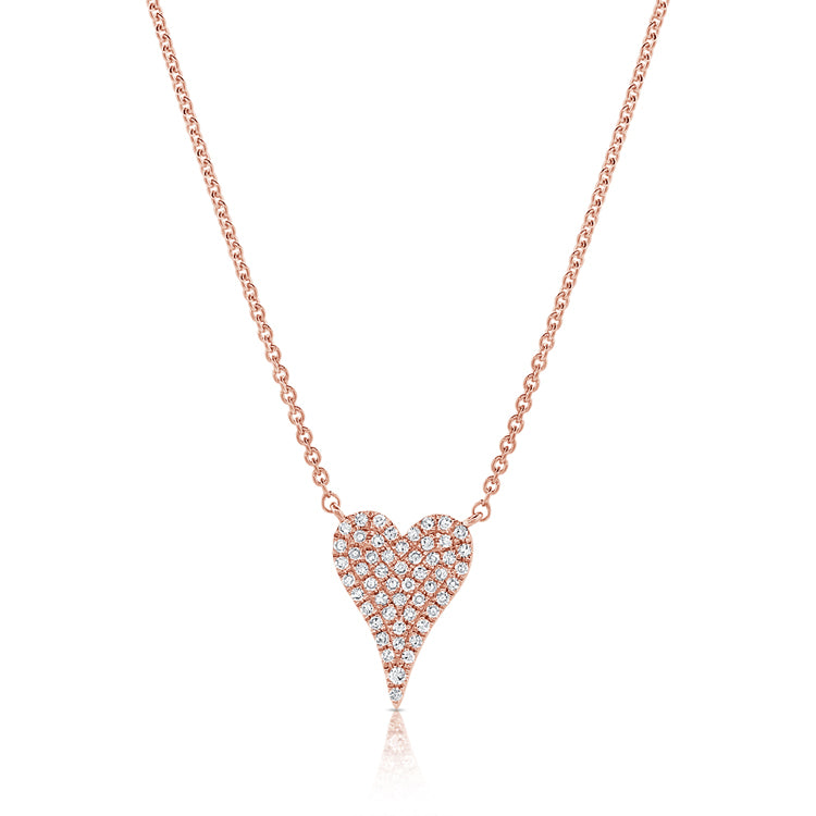 Sabrina Designs 14k Gold Pave Diamond Heart Necklace - KVNS006 ...