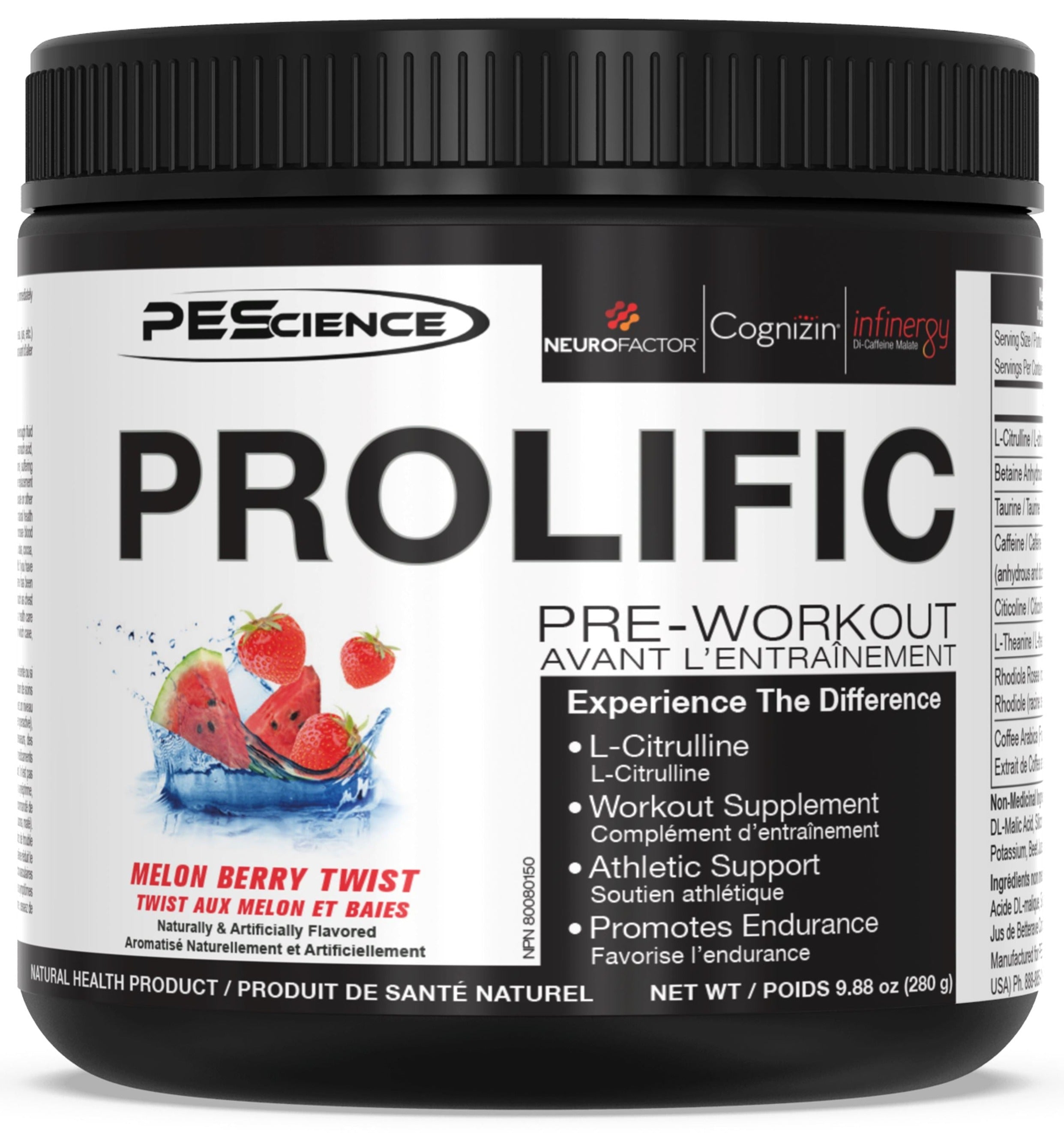 Prolific Pre-Workout - Canada PEScience product image