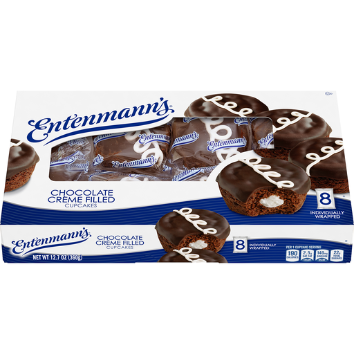 Entenmann's Chocolate Creme Filled Cupcakes 8ct