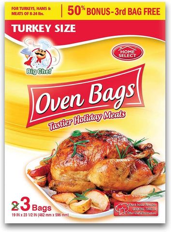 Turkey Oven Bags Large Size Oven Cooking Multipurpose Roasting Bags 19 x  23.5