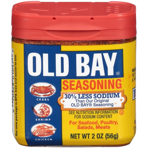 OLD BAY 30% Less Sodium Seasoning, 2 oz