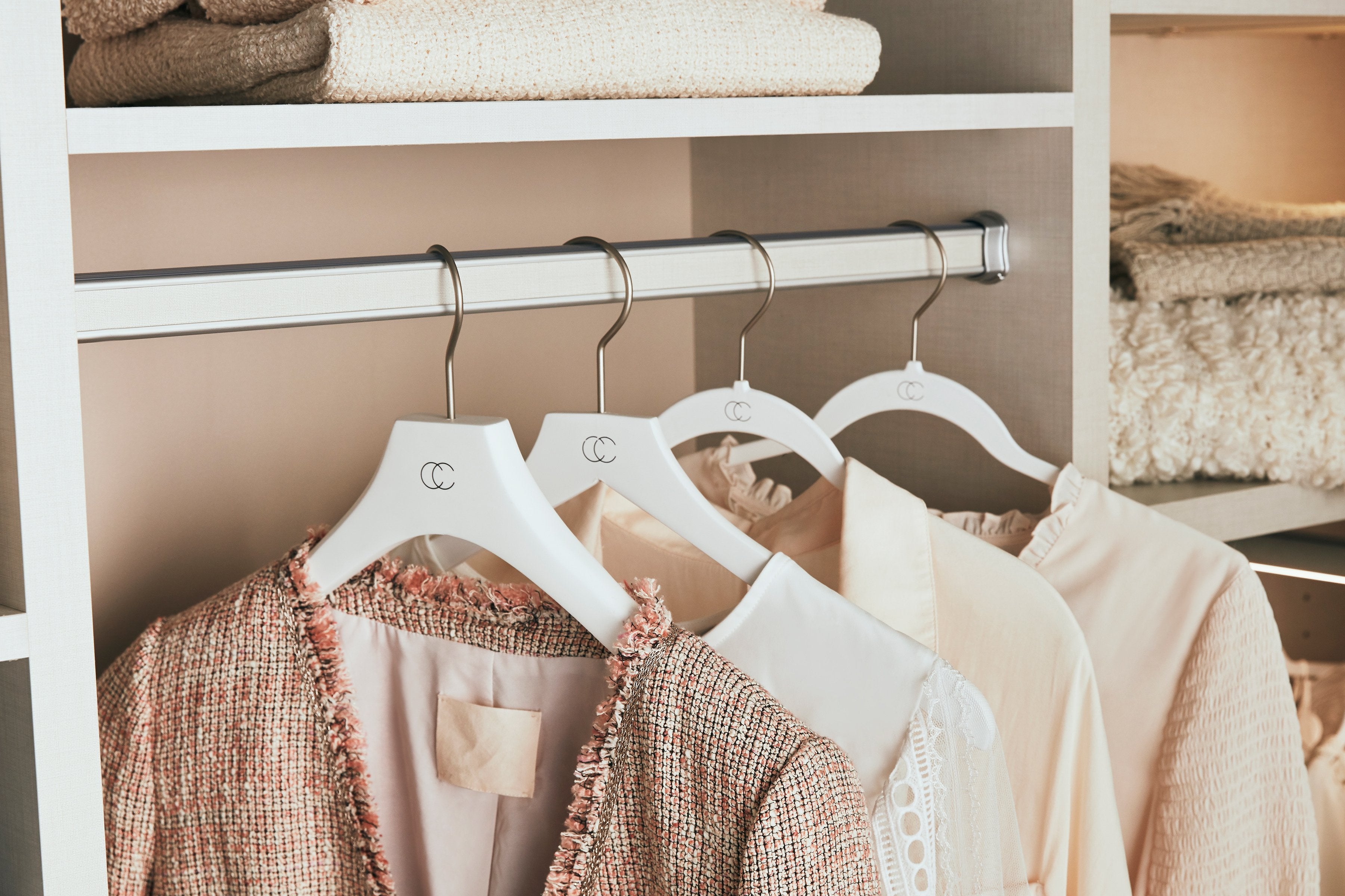 White Hangers White Wooden Hangers California Closets