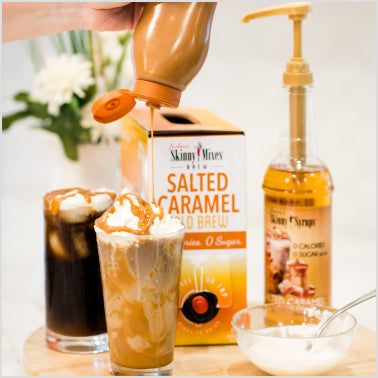 Salted Caramel Syrup for your hot coffee or coffee cold brew.