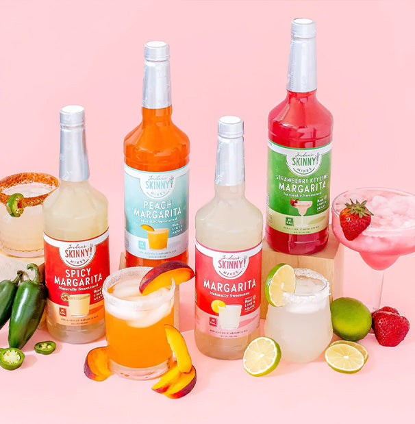 
Use Code DrinksTalk for Skinny Mixes Discount! The Cocktails and Margarita Mixes are zero calories, zero carbs, and zero sugars.