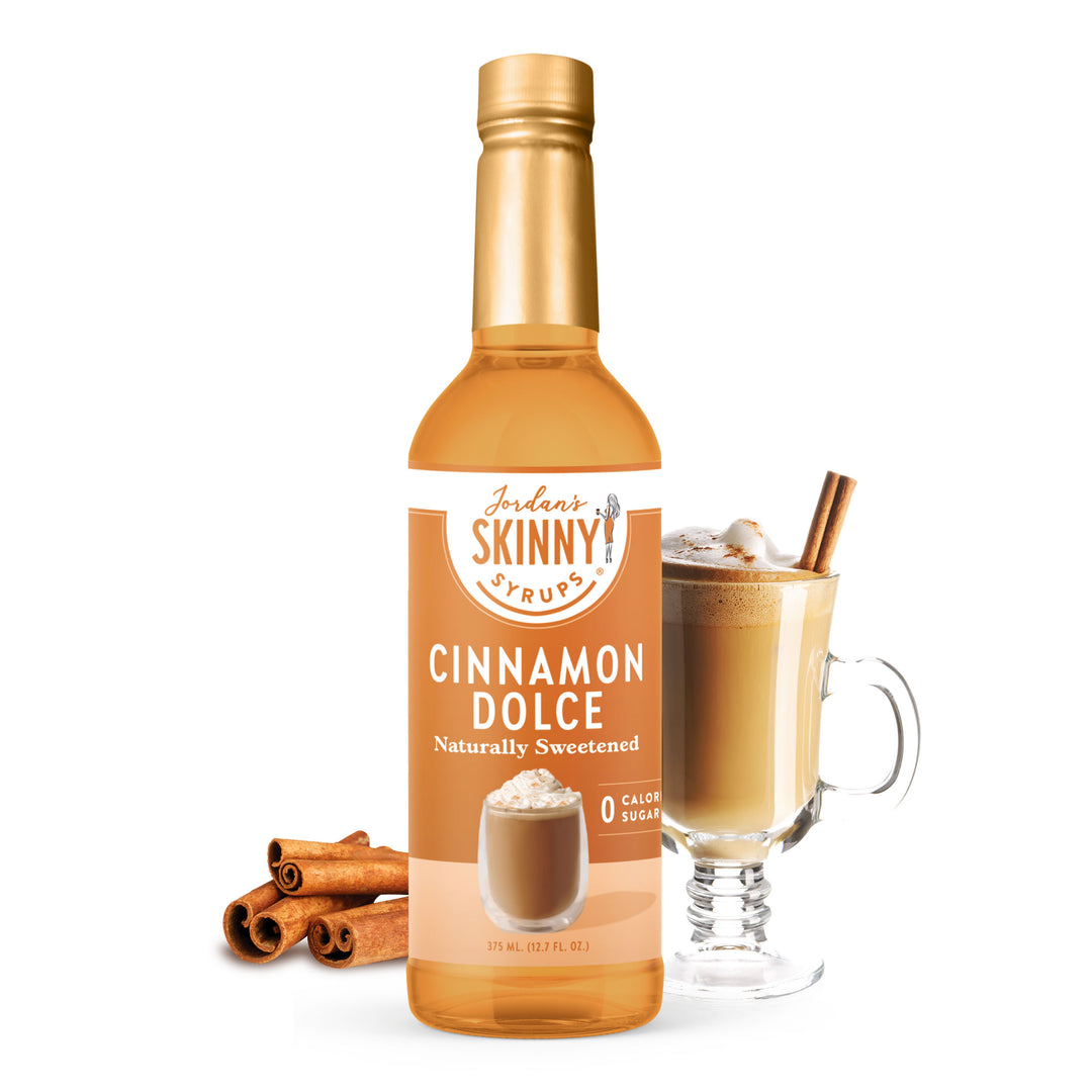 The Naturally Sweetened Cinnamon Dolce Syrup is one of the  best-selling Skinny Mixes fall flavors! The Naturally Sweetened Cinnamon Dolce Syrup provides plenty of cinnamon flavor with no artificial sweeteners, flavors, or colors. 