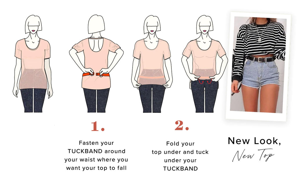 5 WAYS TO TUCK AND CROP A T-SHIRT (without cutting them!) 