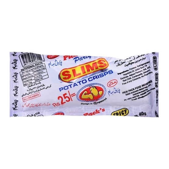 Slims potato crisps MirchiMasalay