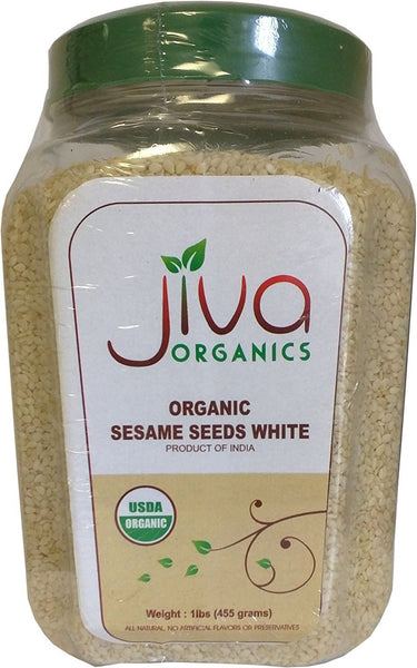 Jiva Organic Sesame white Jar MirchiMasalay