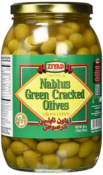 Ziyad Nablus Green Cracked olives MirchiMasalay