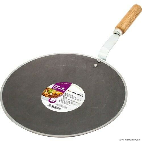 M.S. Roti Tawa Round 12" with wooden handle Kamdar