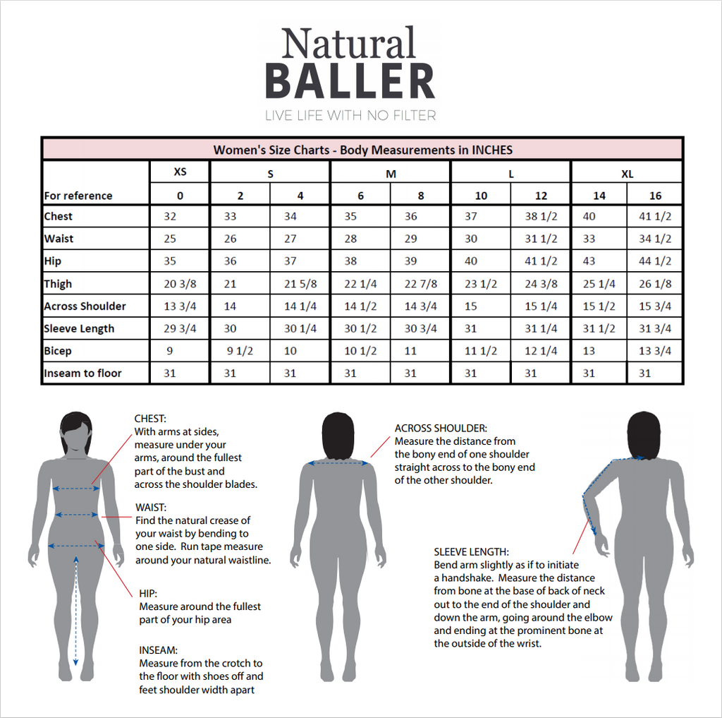 Natural Life Size Chart