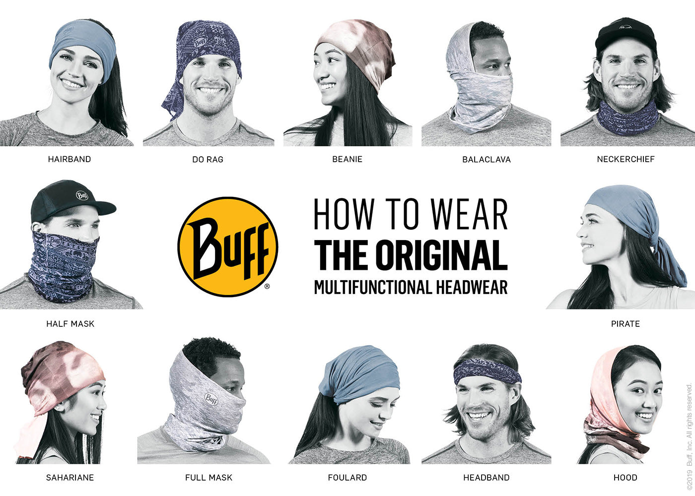 How to wear Buff Multifunctional Headwear