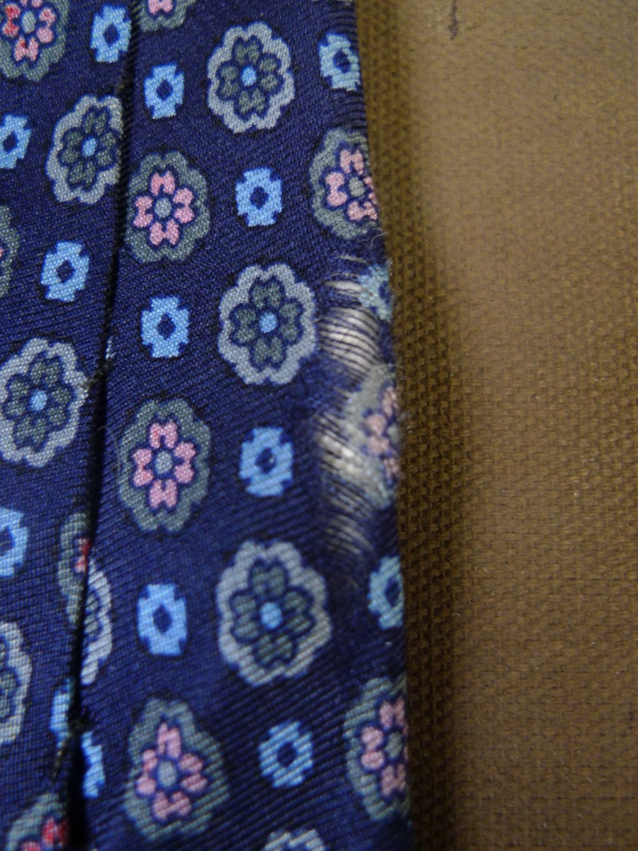 22/0259 JOCE & Co blue floral pattern 100% silk tie