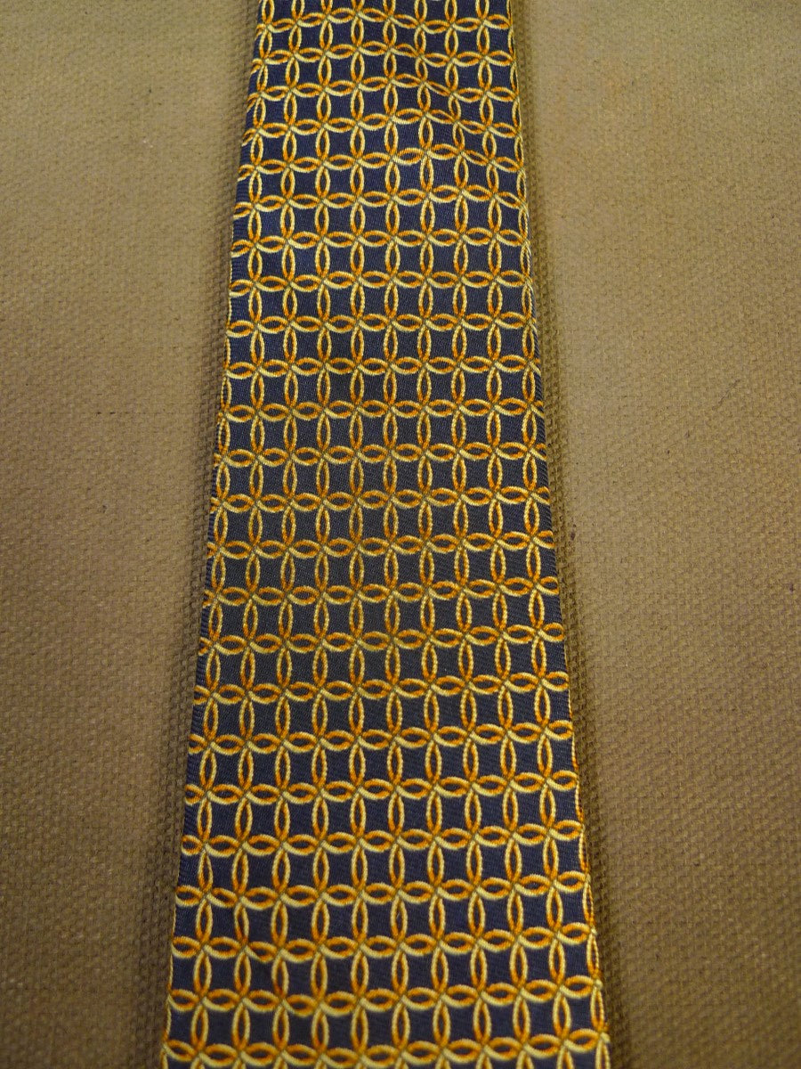 22/0657 brooks brothers gold black 100% silk tie