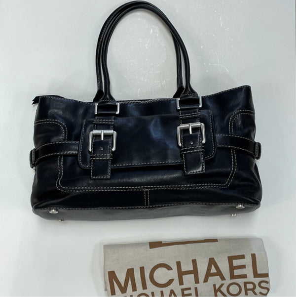 MICHAEL KORS HANDBAG Replacement Strap Black Leather Silver Hardware 48-53  $25.00 - PicClick