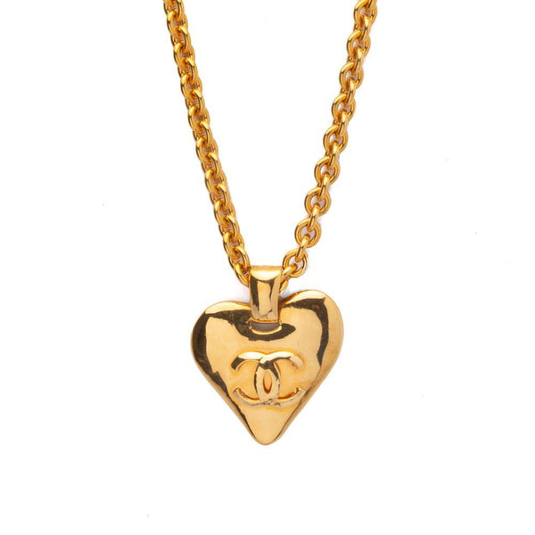 Chanel Gold CC Logo Round Medallion Chain Link Bracelet 29 Vintage