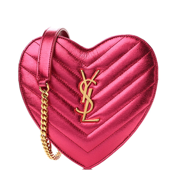 Saint Laurent Red Patent Leather Love Box Heart (466212)