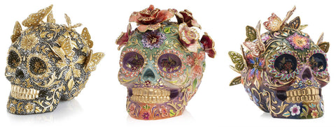 Jay Strongwater Skull Figurines