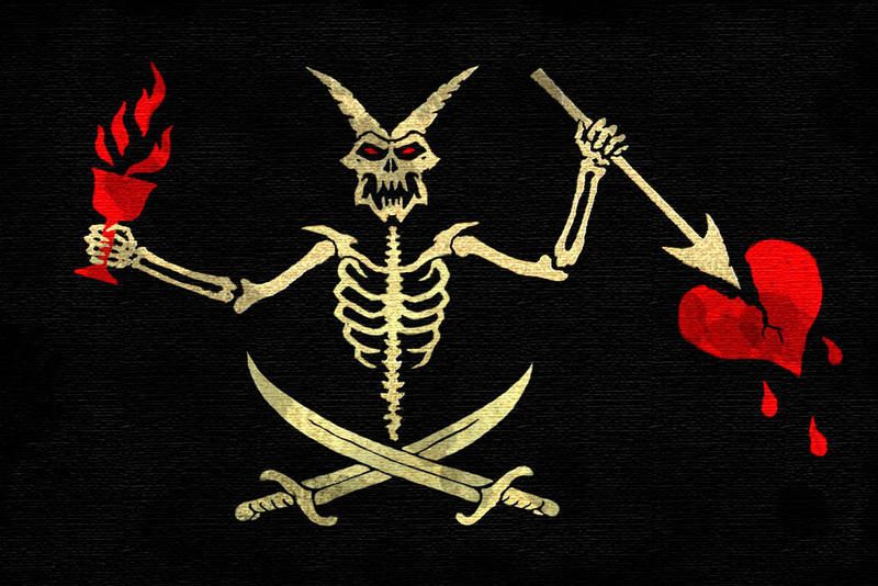 Blackbeard's Flag Tattoo: The History and Meaning Behind the Infamous Pirate's Symbol - wide 6
