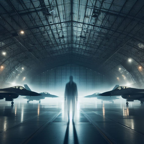 Haunted F-16 aircraft hangar