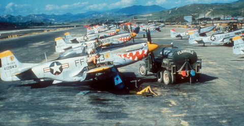 F-51 Mustangs of the 18th FBW in Korea