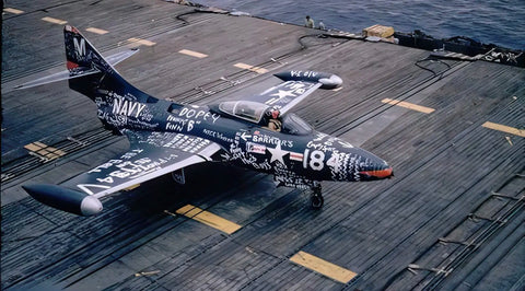 A US Navy aircraft that got zapped for landing on the wrong aircraft carrier.