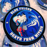 Blue Falcon patch. 