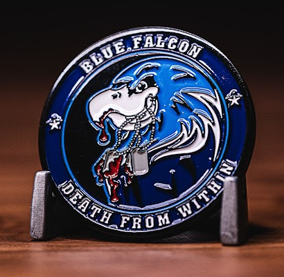 Blue Falcon Challenge Coin