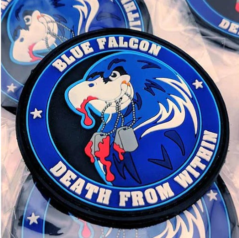 Blue Falcon morale patch as sold by challengecoinnation.com
