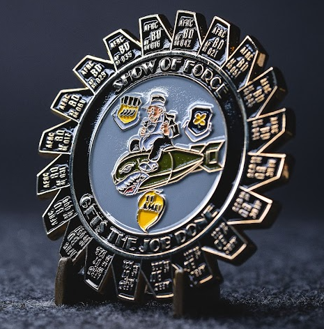 B-52 tail numbers challenge coin