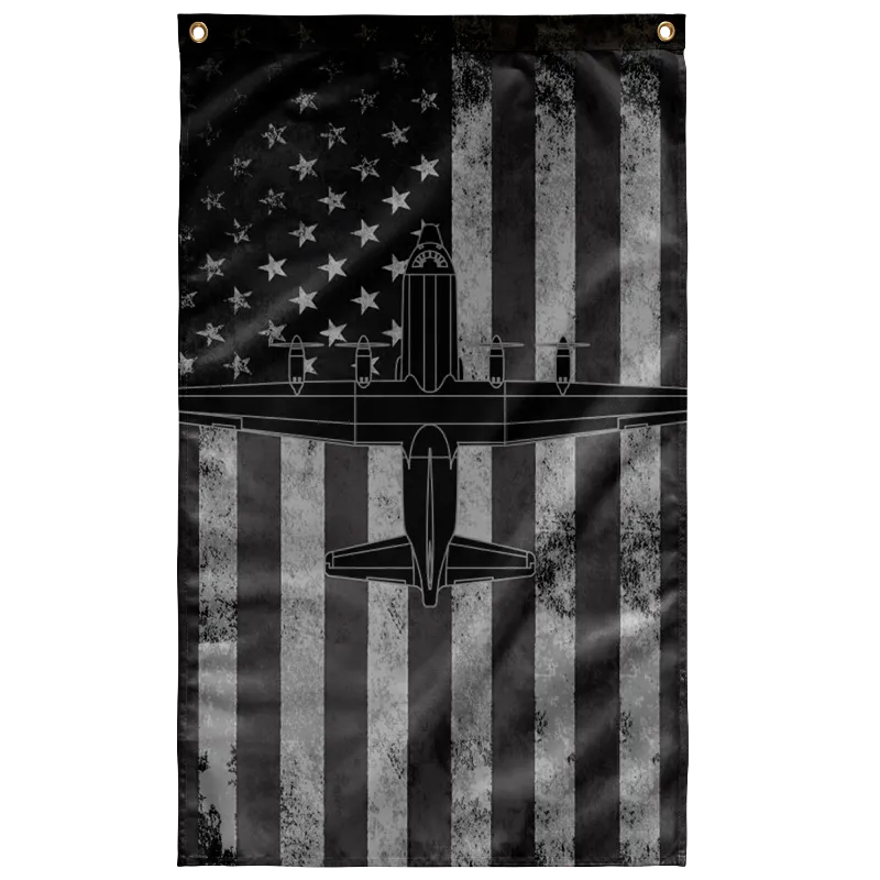 C-130 Airplane Shadow Flag