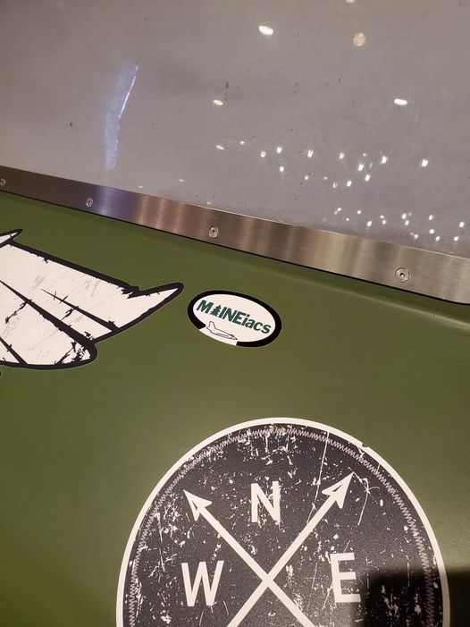 Maineiacs sticker found on a cruise ship