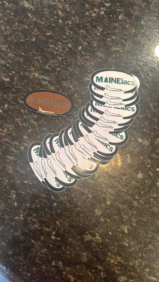 Stack of Maineiacs stickers