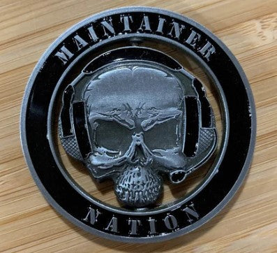 Maintainer Nation coin for USAF crew chiefs as sold by challenge coin nation