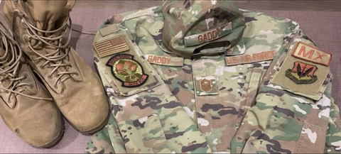 OCP uniform with patches