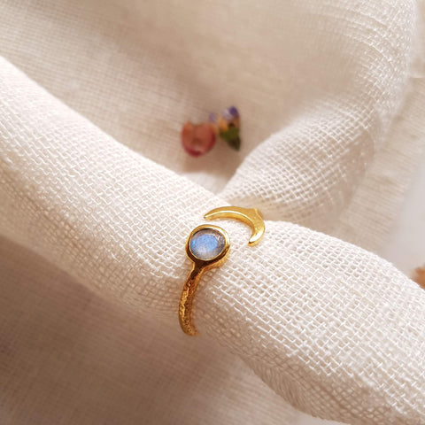 bijoux les bagues en labradorite du moment bague lune