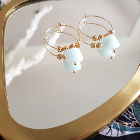 boucles d oreilles amazonite manon